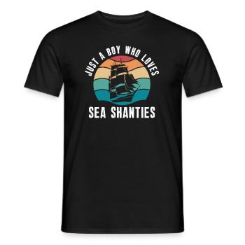 Sailor Meme Pirate Ship Ocean Sailing - Men's T-Shirt - black - Front - AI Model Male 178 light (178cm)