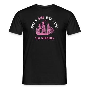 Sailor Meme Pirate Ship Ocean Sailing - Men's T-Shirt - black - Front - AI Model Male 178 light (178cm)