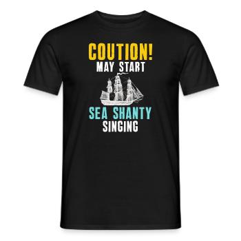 Sailor Meme Pirate Ship Ocean Sailing - Men's T-Shirt - black - Front - AI Model Male 178 light (178cm)