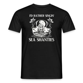 Sailor Meme Pirate Ship Ocean Sailing - Men's T-Shirt - black - Front - AI Model Male 178 light (178cm)