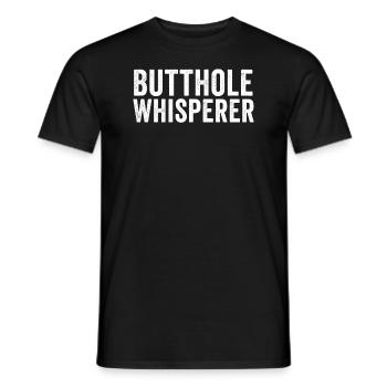 Butthole Whisperer - Men's T-Shirt - black - Front - AI Model Male 178 light (178cm)