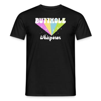 Butthole Whisperer - Men's T-Shirt - black - Front - AI Model Male 178 light (178cm)