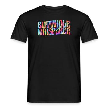 Butthole Whisperer - Men's T-Shirt - black - Front - AI Model Male 178 light (178cm)