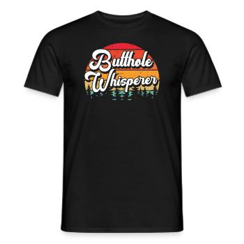 Butthole Whisperer - Men's T-Shirt - black - Front - AI Model Male 178 light (178cm)