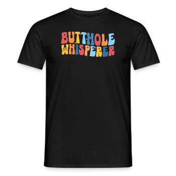 Butthole Whisperer - Men's T-Shirt - black - Front - AI Model Male 178 light (178cm)
