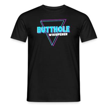 Butthole Whisperer - Men's T-Shirt - black - Front - AI Model Male 178 light (178cm)