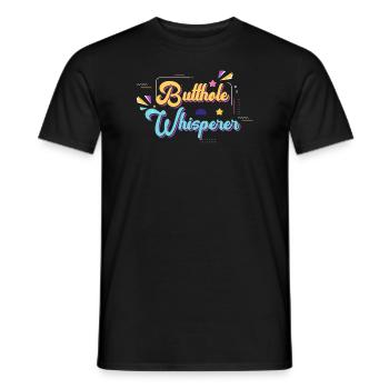 Butthole Whisperer - Men's T-Shirt - black - Front - AI Model Male 178 light (178cm)