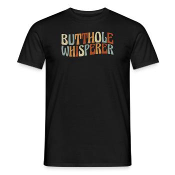 Butthole Whisperer - Men's T-Shirt - black - Front - AI Model Male 178 light (178cm)