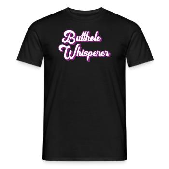 Butthole Whisperer - Men's T-Shirt - black - Front - AI Model Male 178 light (178cm)