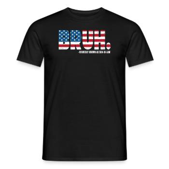 Retro Bruh früher als Schwiegersohn bekannt - Männer T-Shirt - Schwarz - Vorne - AI Model Male 178 light (178cm)