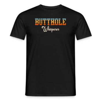 Butthole Whisperer - Men's T-Shirt - black - Front - AI Model Male 178 light (178cm)