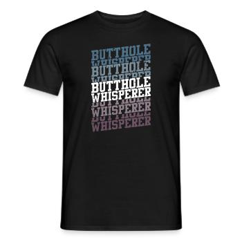 Butthole Whisperer - Men's T-Shirt - black - Front - AI Model Male 178 light (178cm)