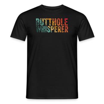 Butthole Whisperer - Men's T-Shirt - black - Front - AI Model Male 178 light (178cm)