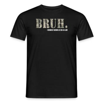 Retro Bruh früher als Schwiegersohn bekannt - Männer T-Shirt - Schwarz - Vorne - AI Model Male 178 light (178cm)