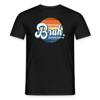 Retro Bruh früher als Schwiegersohn bekannt - Männer T-Shirt - Schwarz - Vorne - AI Model Male 178 light (178cm)