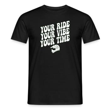 Deine Fahrt Dein Vibe Deine Zeit Motocross - Männer T-Shirt - Schwarz - Vorne - AI Model Male 178 light (178cm)