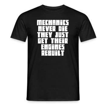 Mechaniker sterben nie Auto-Enthusiast - Männer T-Shirt - Schwarz - Vorne - AI Model Male 178 light (178cm)