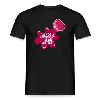 I'm Not A Perfectionist I'm An Artist - Men's T-Shirt - black - Front - AI Model Male 178 light (178cm)