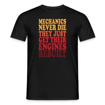Mechaniker sterben nie Auto-Enthusiast - Männer T-Shirt - Schwarz - Vorne - AI Model Male 178 light (178cm)