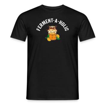 Ferment-A-Holic-Kombucha-Liebhaber - Männer T-Shirt - Schwarz - Vorne - AI Model Male 178 light (178cm)