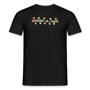 Ferment-A-Holic Kombucha Lover Fun - Men's T-Shirt - black - Front - AI Model Male 178 light (178cm)