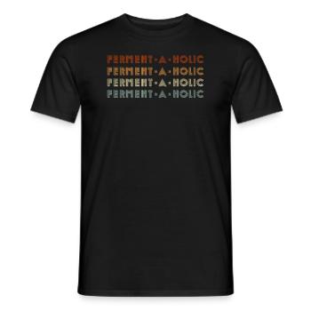 Fermentaholic Kombucha Lover - Men's T-Shirt - black - Front - AI Model Male 178 light (178cm)
