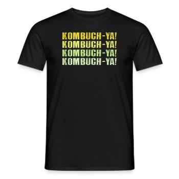 Kombuch-Ya! Kombucha Lover - Men's T-Shirt - black - Front - AI Model Male 178 light (178cm)