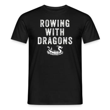 Rowing With Dragons Dragonboat - Men's T-Shirt - black - Front - AI Model Male 178 light (178cm)