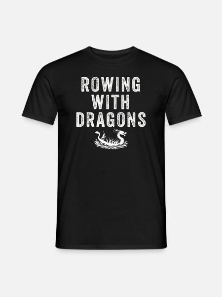 Rowing With Dragons Dragonboat - Men's T-Shirt - black