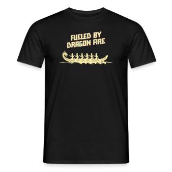 Alimenté par Dragon Fire Dragon Boat - T-shirt homme - noir - Devant - AI Model Male 178 light (178cm)