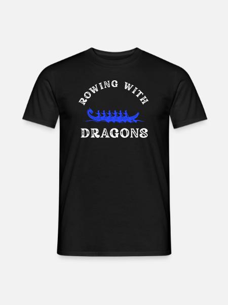 Rowing With Dragons Dragonboat - Men's T-Shirt - black