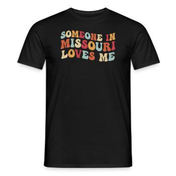 Quelqu’un dans le Missouri m’aime - T-shirt homme - noir - Devant - AI Model Male 178 light (178cm)
