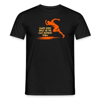 Limits Exist Only So We Can Outrun Them - Men's T-Shirt - black - Front - AI Model Male 178 light (178cm)