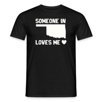 Someone In Oklahoma Loves Me - Men's T-Shirt - black - Front - AI Model Male 178 light (178cm)