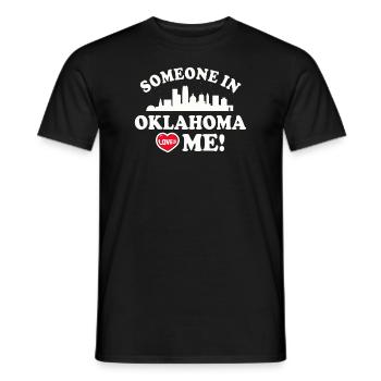 Quelqu’un dans l’Oklahoma m’aime - T-shirt homme - noir - Devant - AI Model Male 178 light (178cm)