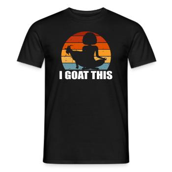 Je chèvre ce passionné de yoga - T-shirt homme - noir - Devant - AI Model Male 178 light (178cm)