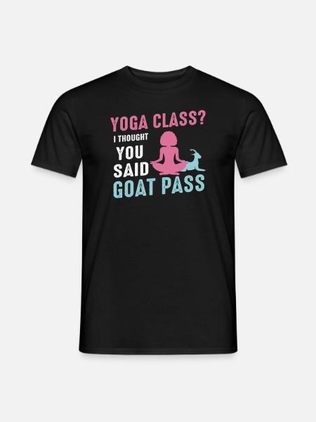 Yoga-Kurs oder Ziegenpass - Männer T-Shirt - Schwarz