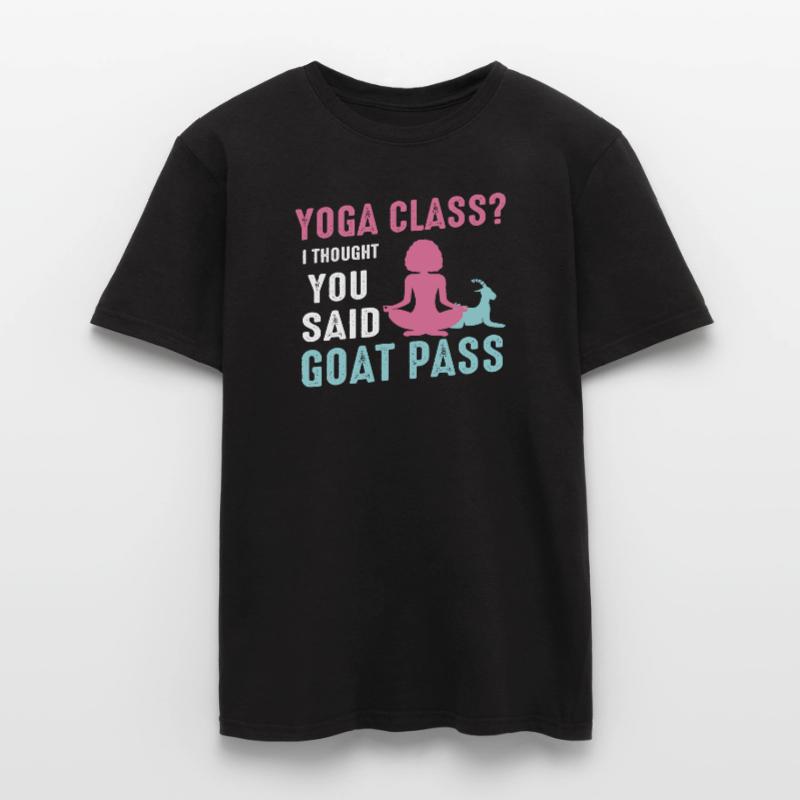 Yoga-Kurs oder Ziegenpass Männer T-Shirt