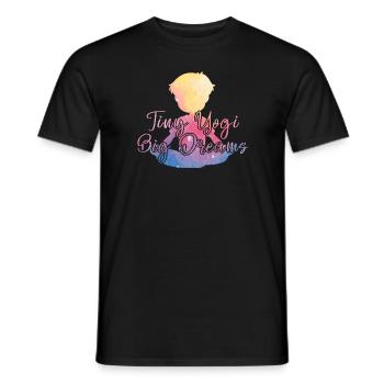 Tiny Yogi Big Dreams Meditation - Men's T-Shirt - black - Front - AI Model Male 178 light (178cm)