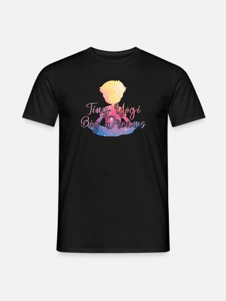 Tiny Yogi Big Dreams Meditation - Men's T-Shirt - black