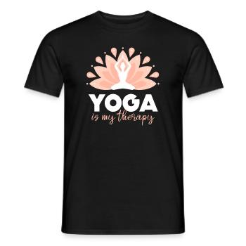 Yoga Is My Therapy - Men's T-Shirt - black - Front - AI Model Male 178 light (178cm)