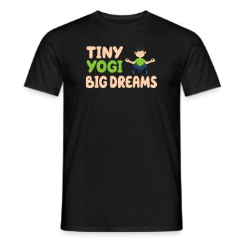 Tiny Yogi Big Dreams Méditation - T-shirt homme - noir - Devant - AI Model Male 178 light (178cm)