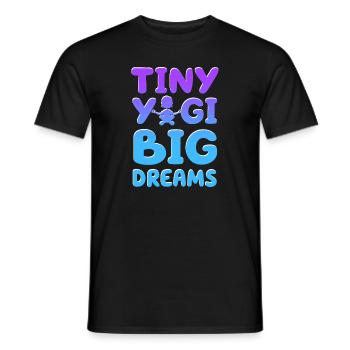 Tiny Yogi Big Dreams Méditation - T-shirt homme - noir - Devant - AI Model Male 178 light (178cm)