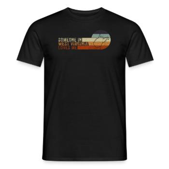 Jemand in West Virginia liebt mich - Männer T-Shirt - Schwarz - Vorne - AI Model Male 178 light (178cm)