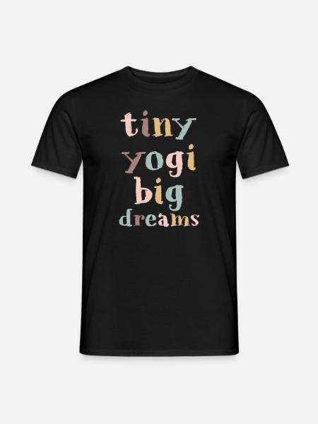 Tiny Yogi Big Dreams Meditation - Men's T-Shirt - black