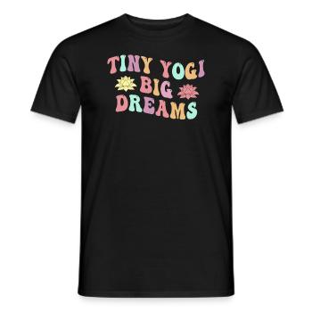 Tiny Yogi Big Dreams Méditation - T-shirt homme - noir - Devant - AI Model Male 178 light (178cm)