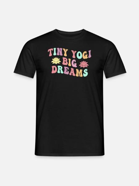 Tiny Yogi Big Dreams Meditation - Men's T-Shirt - black