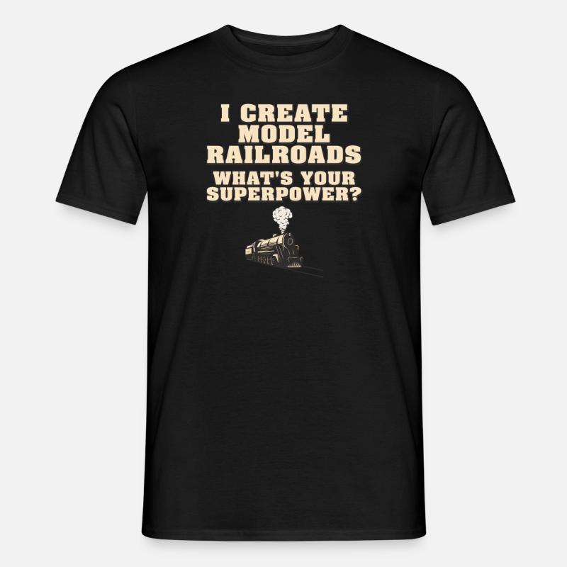 Ich erschaffe Modelleisenbahn-Superkraft - Männer T-Shirt - Schwarz