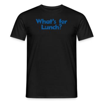 What's For Lunch? - Men's T-Shirt - black - Front - AI Model Male 178 light (178cm)