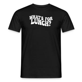 What's For Lunch? - Men's T-Shirt - black - Front - AI Model Male 178 light (178cm)
